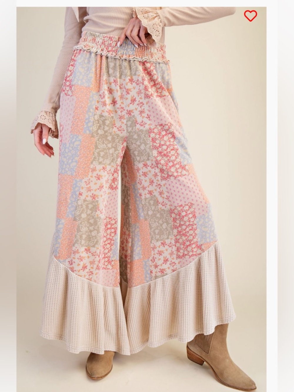 Easel Patchwork Printed Pants - Picture 3 of 6